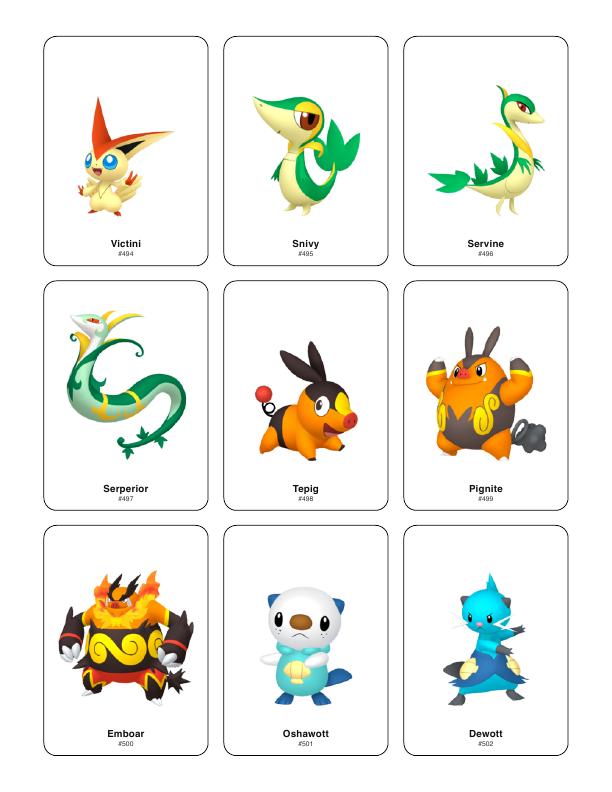 Gen 5 Unova proxy card sheet preview