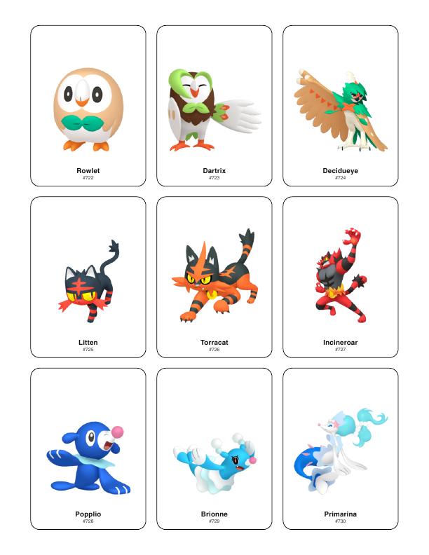 Gen 7 Alola proxy card sheet preview
